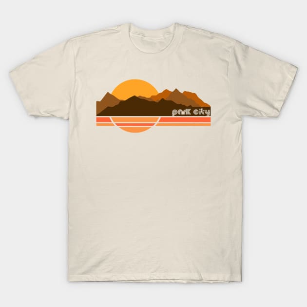 Park City Retro 70s Tourist Souvenir T-Shirt by darklordpug